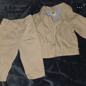 Khaki baby boy outfit